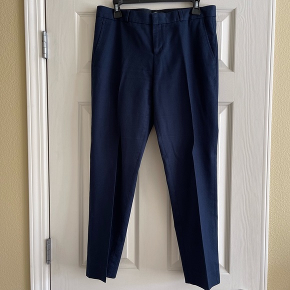Banana Republic Navy Blue Ryan Tuxedo Pants (size 8p) - Picture 1 of 14